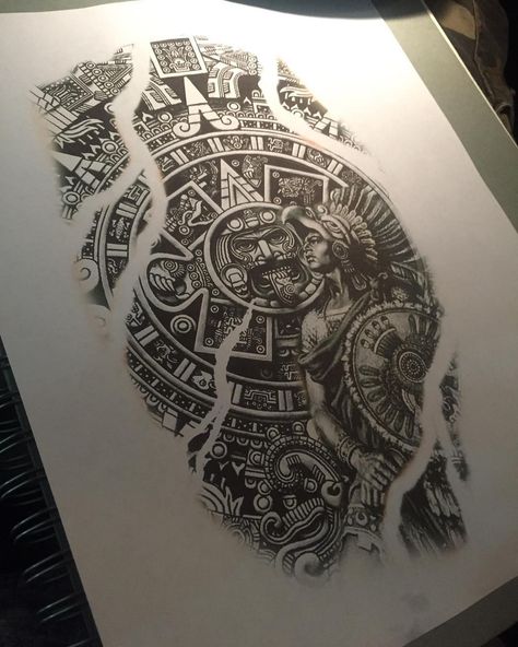 Aztechi Tattoo, Mayan Sleeve Tattoo, Aztec Culture Tattoo, Aztec Sleeve Tattoo Women, Mexican Stomach Tattoo, Aztec Leg Tattoo Men, Mayan God Tattoo, Aztec Tattoo Mexican Forearm, Mayan Tattoos Sleeve