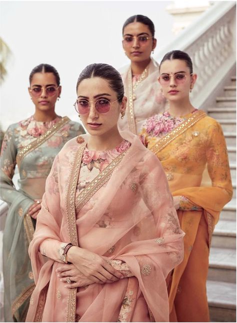 Sabyasachi Summer 2020 Summer sari | The Grand Trunk Sabyasachi Bridal, Sabyasachi Sarees, Nikkah Dress, Saree Jewellery, Wedding Sari, Organza Sarees, Saree Trends, Elegant Saree, Stylish Sarees