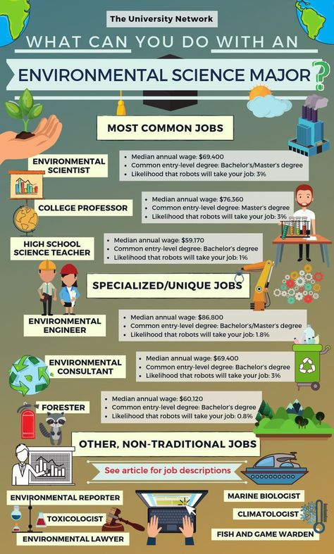 A degree in environmental science can open up many job opportunities in research, education, law and more. Oftentimes, environmental science majors end up working for universities, the government or private research institutes. Here is a list of 12 possible jobs for environmental science majors! Click to see the full article for details. Environmental Science Projects, Environmental Science Activities, Environmental Science Major, Ap Environmental Science, Science Major, Back To University, High School Science Teacher, Environmental Scientist, College Majors