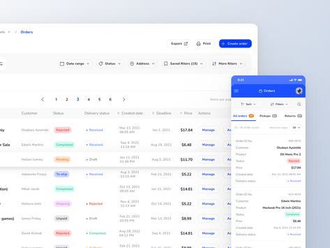 Xela Design System - Responsive templates Table Ui Design Web, Data Table Design, Table Ui Design, Powerbi Dashboard, Task Management Dashboard, Table Ui, Ux Elements, Ui Developer, Admin Ui