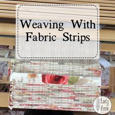 Weaving With Fabric Strips, Weaving With Fabric, Rigid Heddle Weaving Projects, Weaving Patterns Loom, Homemade Decorations, Pin Weaving, Weaving Fabric, Loom Projects, Saori Weaving