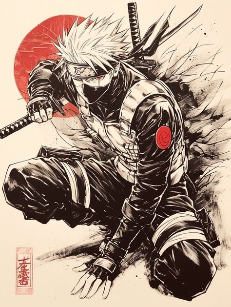 Drawing Anime Naruto Art, Anime Popstar, Tato Naruto, Kakashi Drawing, Me Character, Naruto Painting, Naruto Sketch Drawing, Naruto Sketch, Anime Drawing Books