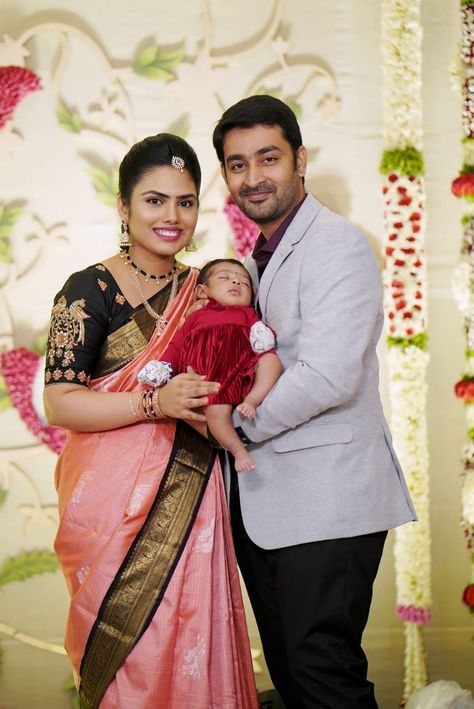 Cradle Ceremony Blouse Designs, Naming Ceremony Outfit Indian, Naming Ceremony Blouse Design, Namkaran Photography, Name Ceremony Photoshoot, Namakaranam Photos, Naming Ceremony Poses, Cradle Ceremony Stills, Naming Ceremony Photoshoot Ideas