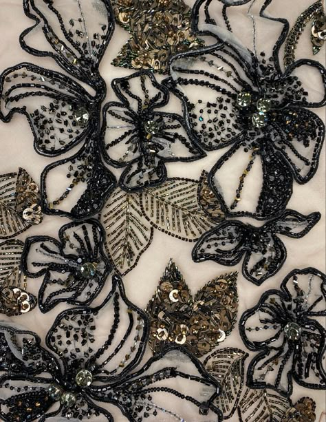 Sequence Design Patterns, Sparkle Texture, Couture Embellishment, Elegant Evening Gowns, Zardosi Embroidery, Tambour Beading, Embroidery Fashion Detail, Zardozi Embroidery, Hand Beaded Embroidery