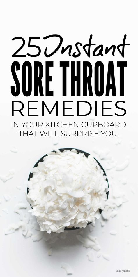 Instant sore throat remedies in your kitchen. These quick easy DIY homemade remedies for sore throat pain made from store cupboard ingredients give fast relief to the most painful sore throats. #sorethroat #sorethroatremedies #sorethroatrelief #sorethroatremedy Best Sore Throat Remedies, Drinks For Sore Throat, Heal Sore Throat, Strep Throat Remedies, Soothe A Sore Throat, Sore Throat Tea, Throat Remedies, Sore Throat Remedies, Sore Throat And Cough