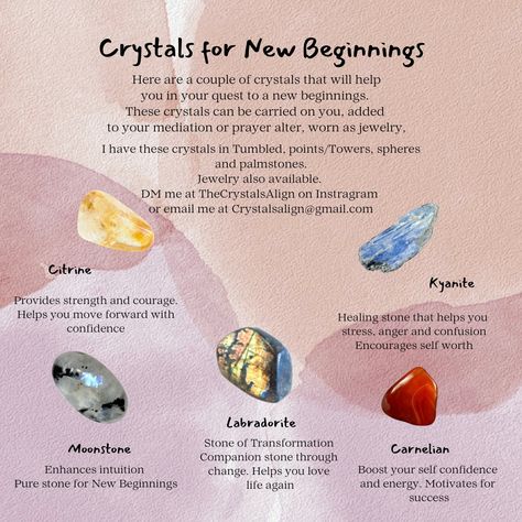 Crystals for new beginnings Crystals For New Job, Crystals For New Beginnings, Aligning Chakras, Polarity Therapy, 90s Couples, Holistic Massage, Energy Clearing, Witch Craft, Neuer Job