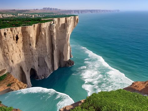 Discover Azerbaijan's Natural Beauty: Caspian Sea Cliffs Inheritance Cycle, Inspiring Landscapes, Sea Cliff, Caspian Sea, Azerbaijan, Awe Inspiring, Natural Beauty, Beauty, Nature