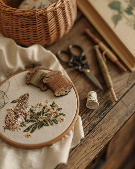 Aesthetic Writing, Eclectic Aesthetic, Cottage Aesthetic, Cute Embroidery, 자수 디자인, Cottagecore Aesthetic, Hand Embroidery Art, April 15, Embroidery Inspiration