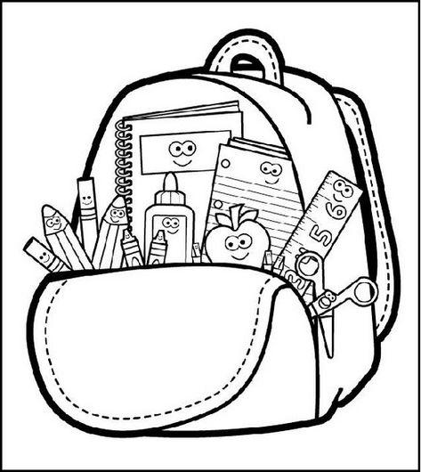 Back To School Worksheets, Back To School Clipart, School Supplies Highschool, Preschool Coloring Pages, College School Supplies, School Coloring Pages, School Supplies Organization, School Supplies List, School Clipart