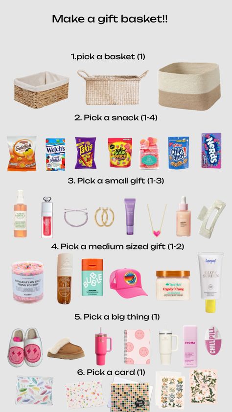 Not my idea #beauty #giftideas #giftguide #christmas Preppy Birthday Gifts, Making A Gift Basket, Shuffles Preppy, Birthday Presents For Friends, Preppy Gifts, Birthday Basket, Cute Birthday Ideas, A Gift Basket, Cute Gifts For Friends