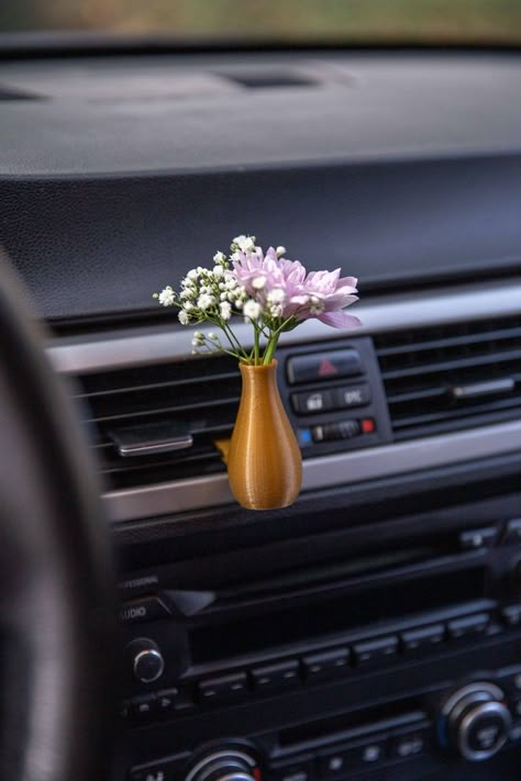 Cardening Mini Vase Car Accessory for Car Air Vent / Bio Based - Etsy Australia Car Vase, Boho Car Accessories, Car Deco, Natural Air Freshener, Cozy Boho, Girly Car, Car Essentials, Car Accessories For Women, Cute Car Accessories