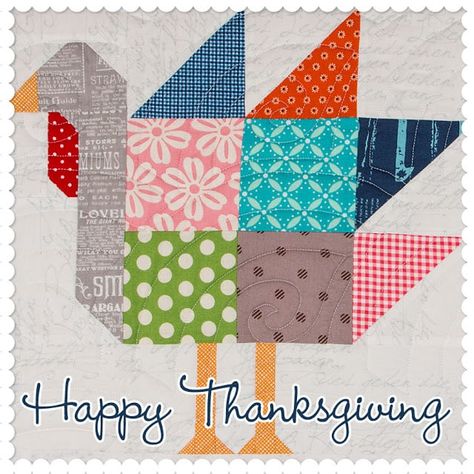 Happy Thanksgiving! - The Jolly Jabber Quilting Blog Turkey Quilt, Thanksgiving Quilt, Thanksgiving Table Runner, Barn Quilt Designs, Quilted Table Runners Patterns, Picture Quilts, Gobble Gobble, Fall Quilts, Fabric Collections