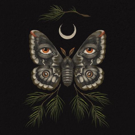 https://www.instagram.com/p/CU2LIgwrT6M/?utm_medium=share_sheet Emperor Moth, Winged Eye, Moth Wings, Butterfly Wings, Inspirational Tattoos, The Forest, I Tattoo, Moth, Witch