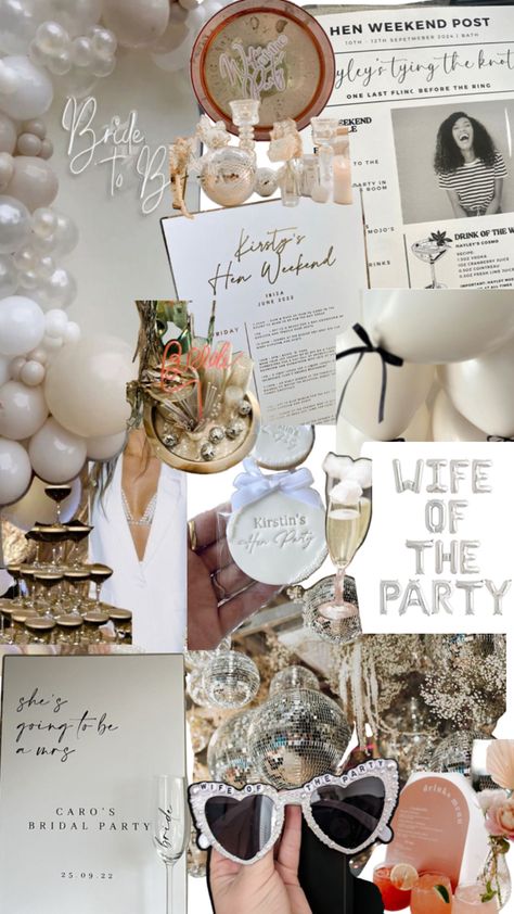 Chic Bachelorette Themes, Elegant Bachelorette Party Ideas, European Bachelorette Party, Wife Of The Party Bachelorette Theme, Bachelorette Party Inspiration, Chic Bachelorette Party Decor, Old Money Bridal Shower Ideas, Hen Party Aesthetic, Bach And Boujee Bachelorette Ideas