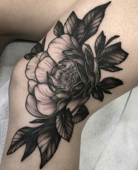 ᴄʜᴇsᴛᴇʀғɪᴇʟᴅ Peonies Tattoo, Botanical Tattoo, Different Tattoos, Knee Tattoo, Have Inspiration, Leg Sleeve, Leg Tattoo, Tattoo Blog, Cover Up Tattoos