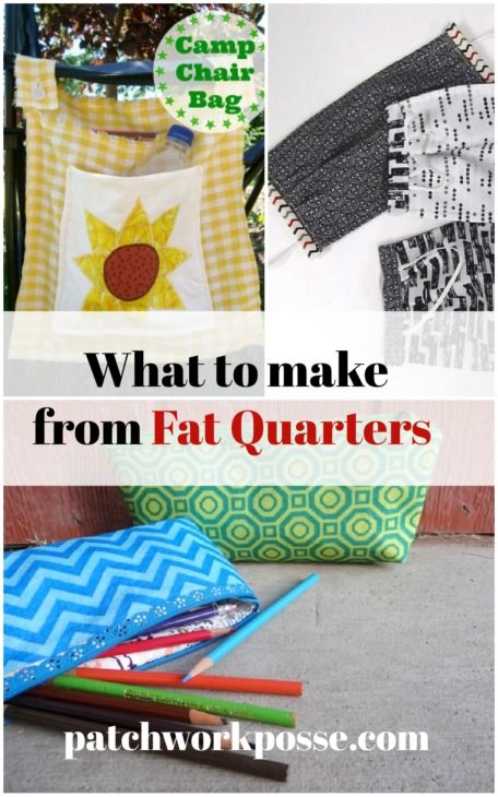 What to Make From Fat Quarters - Simple, Quick and Cute! - Patchwork Posse Quarter Fabric Projects, Things To Make With Fat Quarters, What To Make With Fat Quarters, Fat Quarter Shop Tutorials, Fat Quarter Sewing Projects, Sewing Tips For Beginners, Simple Sewing Projects, Fat Quarter Fabric, Fat Quarter Projects