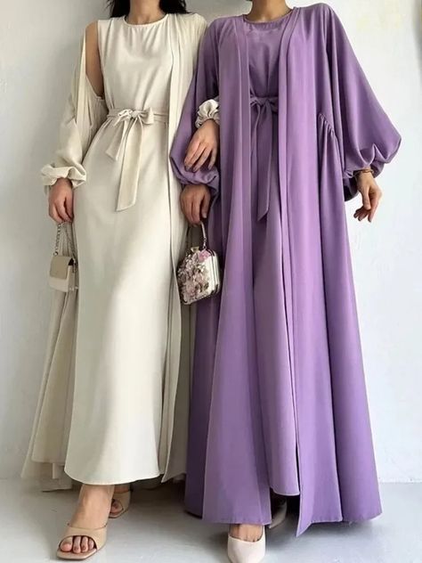 Islamic Ladies Fashion Long Sleeve Abaya Dress Dubai Turkey Ramadan Muslim Long Dress for Women