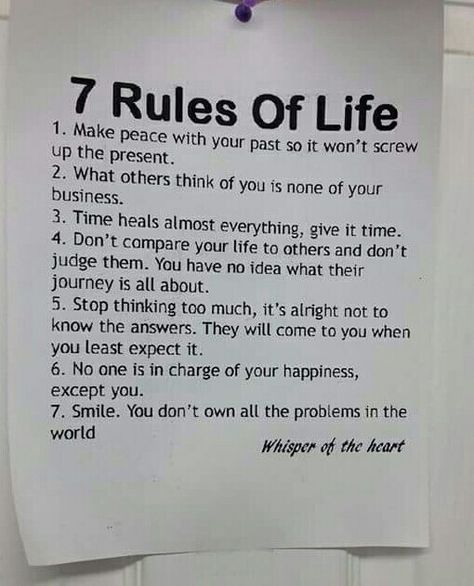 Rule For Life, Life Rules To Live By Quotes, Rules To Set For Yourself, Rules Of Life Good Advice, Seven Rules Of Life, Life Rules Quotes, Rules For Life Quotes, Rules For Yourself, Rules Of Life Quotes