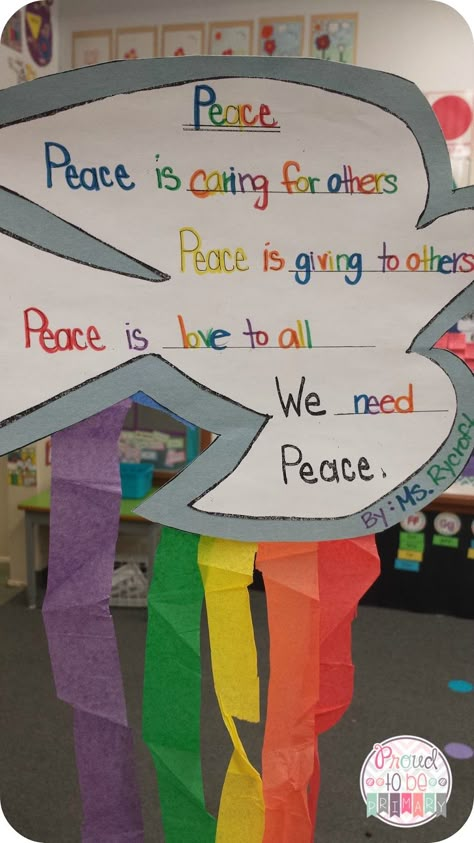 The Primary Pack: Peace Is... Peace Activities, Remembrance Day Crafts, Peace Poems, Poetry Writing Activities, Peace Crafts, Remembrance Day Activities, Peace Messages, Peace Education, Remembrance Day Art