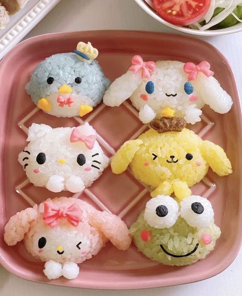 Cute Meals, Hello Kitty Restaurant, Cute Bento, Kawaii Cooking, Cute Baking, Cute Snacks, Cute Food Art, Hello Kitty Birthday, Japanese Snacks