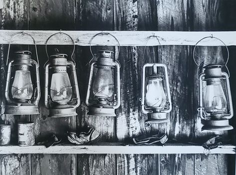 This photo of miner's lanterns was taken in the old gold mining ghost town of Bodie, California in the late 80s which were hanging outside near a miner's shaft. As I've mentioned before, a good photo will have at least three, but not more than five elements in the subject. Anything more than that people tend to draw away from. It's also good if the photo can light the viewer's imagination in telling a story. Miner Aesthetic, Mining Aesthetic, Gold Miner Aesthetic, Mining Town Aesthetic, Gold Miner Art, Coal Mine Aesthetic, Coal Miner Aesthetic, Color Out Of Space, Old Mining Town