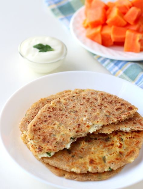 Farali Recipes, Paneer Paratha, Navratri Recipes, Foodgawker Recipes, Fasting Recipes, Paneer Dishes, Burfi Recipe, Paratha Recipe, Paratha Recipes