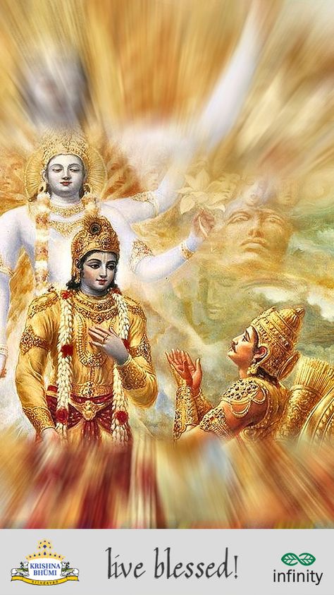 The narration of Bhagwad Gita by Shri Krishna was not only heard by Arjun, but by two others as well. Do you know who they were? #MondayQuiz Arjun Krishna Bhagavad Gita, Bhagwad Gita, Radha Kishan, Krishna Lord, Shri Hari, Painting Images, The Mahabharata, Kali Goddess, Easy Drawings For Kids