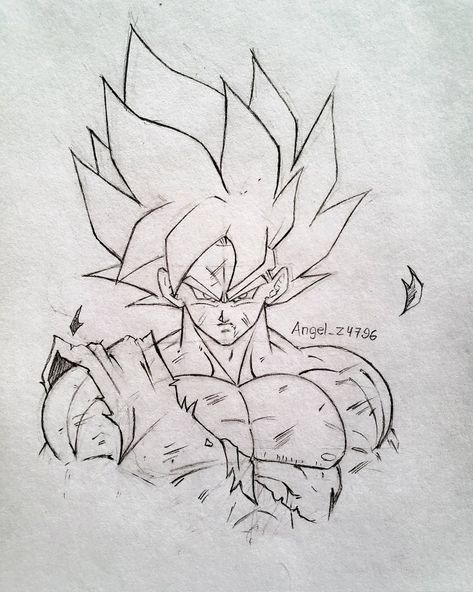 Ssb Gogeta, Dbz Drawings, Goku Drawing, Dokkan Battle, Anime Drawing Sketches, Drawing Superheroes, Db Z, Spiderman Art Sketch, Naruto Sketch Drawing