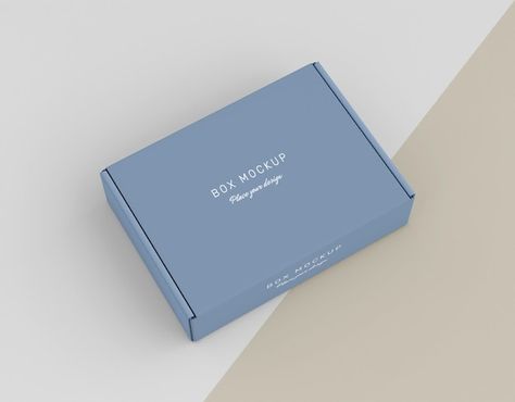 Packaging Design Inspiration Boxes, Blue Packaging Design, Blue Box Packaging, Mockup Packaging Box, Blue Packaging, Brand Board Design, Custom Mailer Boxes, Ecommerce Packaging, Blue Soap