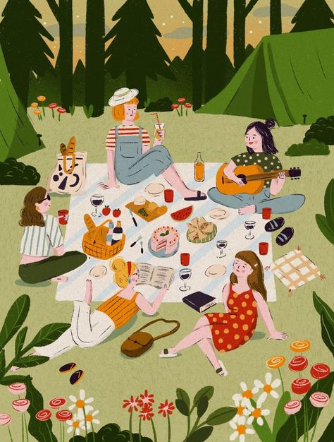 Lau Martín Vision Collage, Naive Illustration, Drawing Examples, Gouache Illustrations, Summer Illustration, Childrens Books Illustrations, 수채화 그림, Travel Illustration, The Script