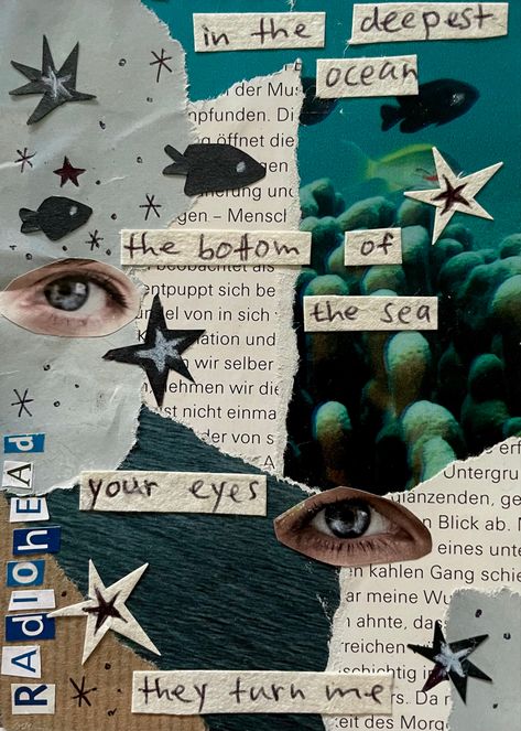 Radiohead Collage, Weird Fishes Radiohead, Radiohead Aesthetic, Radiohead Art, Radiohead Lyrics, Radiohead In Rainbows, Mixed Tiles, Gut Wrenching, Cd Cover Design