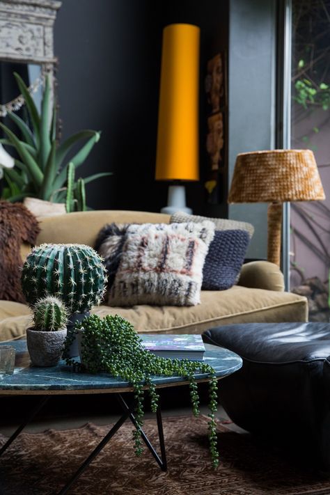 London's Hottest Interior Designer Abigail Ahern Reveals Her Top Decorating Tips Diy Interior Decor, Dark Living Rooms, Beige Living Rooms, Abigail Ahern, European Home Decor, Dark Interiors, Home Decor Fabric, Inspired Homes, Living Design