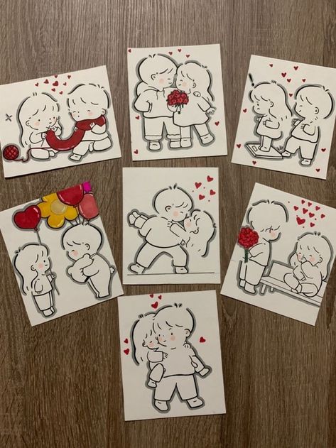 Cute Mini Drawings Love, Anniversary Art Ideas, Him Drawings, Cute Drawings For Him, Drawings For Him, Drawings For Boyfriend, Love Scrapbook, Aaron Carter, Easy Love Drawings