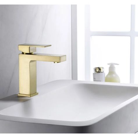 ORLANDO Single Hole Faucet Single-handle Bathroom Faucet with Drain Assembly & Reviews | Wayfair Modern Bathroom Faucet, Single Handle Bathroom Faucet, Single Hole Bathroom Faucet, Single Hole Faucet, Bath Faucet, Lavatory Faucet, Faucet Handles, Bathroom Faucet, Elegant Decor