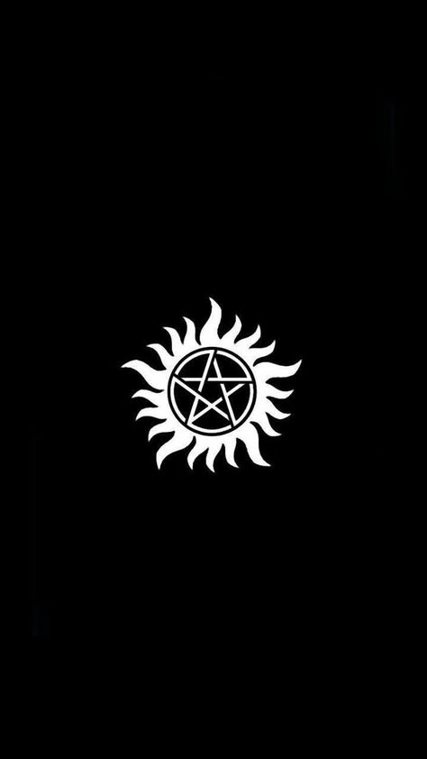 Supernatural Wallpaper Iphone, Supernatural Tattoos, Spn Wallpaper, Anti Possession Symbol, Supernatural Symbols, Spn Aesthetic, Supernatural Impala, Supernatural Poster, Supernatural Star