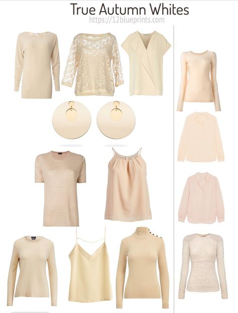 True Autumn Neutrals, True Autumn Capsule Wardrobe, True Autumn Color Palette Outfits, Warm Autumn Color Palette Outfits, True Autumn Color Palette, Autumn True, Hoc Autumn, Autumn Neutrals, 12 Blueprints