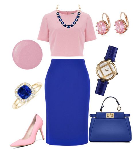 "Work Outfit 17 - Allesa" by office-girl ❤ liked on Polyvore Royal Blue Outfits, Office Girl, Outfits To Try, Colour Combinations Fashion, Color Combos Outfit, Color Blocking Outfits, Color Combinations For Clothes, Classy Work Outfits, Deborah Lippmann