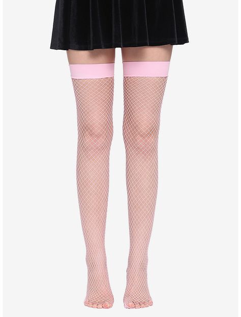 Pink Fishnet Thigh Highs Pink Fishnet Tights, Consert Outfits, Fishnet Thigh Highs, Pink Fishnets, Thigh Socks, Pink Fish, Fishnet Tights, Thigh High Socks, Fishnet Stockings