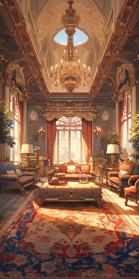 Fantasy House Interior Art, Manor Interior, Galleries Architecture, Anime Kingdom, China Architecture, Anime Places, Fantasy Rooms, Fairy Art Dolls, View Wallpaper