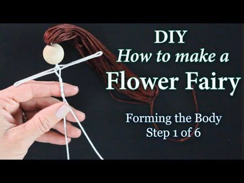 Peg Fairies Diy, How To Make French Doll Pendants, Wire Fairies Diy How To Make, How To Make A Fairy Doll, How To Make Fairies Dolls, Flower Fairies Diy, Macrame Fairy Tutorial, Embroidery Thread Dolls, Fairy Doll Patterns Free