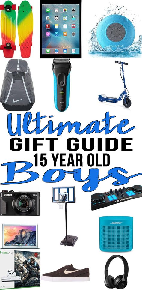 BEST Gifts 15 Year Old Boys! Top gift ideas that 15 yr old boys will love! Find presents & gift suggestions for a boys 15th birthday, Christmas or just because.Cool gifts for teen boys on their fifteenth bday.Wondering what to get a 15 year old boy for his birthday? We have you covered- get popular gift ideas- from gadgets to electronics to sports… find the best gift ideas for a tween,teen or teenage boy!Amazing products for son, grandson,nephew,or best friend.Shop what’s trending for 15 yr olds Boys 14th Birthday Ideas, Birthday Presents For Teens, Fourteenth Birthday, Diy Floating Deck, Birthday Present For Boyfriend, Boys Gift Ideas, Teen Presents, Christmas Gift Ideas For Kids, Gift Ideas For Boys