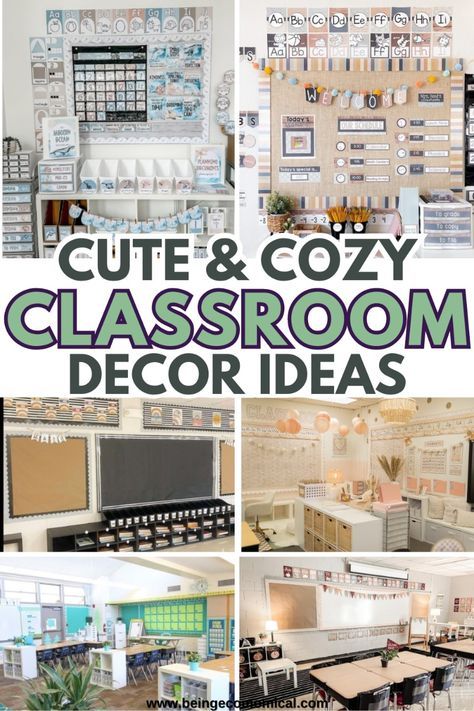 Try these 30 classroom decorations ideas for the back to school year. From neutral classroom decor, to calming classroom decor, to the best tips on a classroom setup, to boho classroom decor - you'll find tons of aesthetic classroomd decor to add your list of classroom inspiration. First Grade Classroom Set Up Ideas, Grade 2 Classroom Decoration Ideas, Classroom Decor 2024, Tiny Classroom Setup, 2024 Classroom Themes, School Hallway Bulletin Boards, Grade 4 Classroom Setup, Small Classroom Setup Layout, Earth Tone Classroom