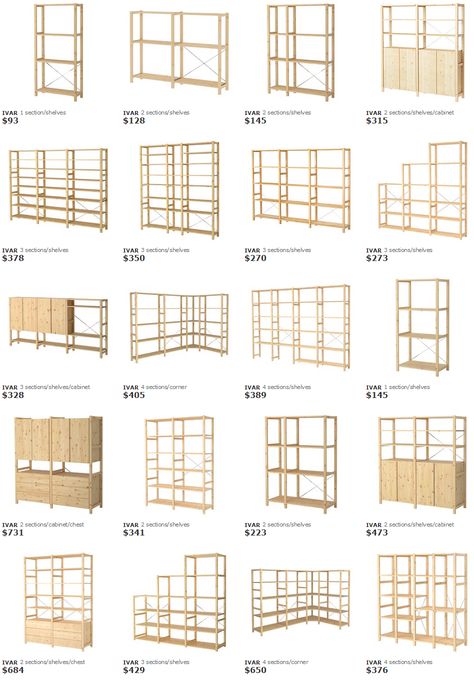 Ivar Shelving, Ikea Ivar Shelves, Ivar Regal, Ikea Inspiration, Ikea Ivar, Design Bed, Closet Room, Black Bedroom, Bed In Closet