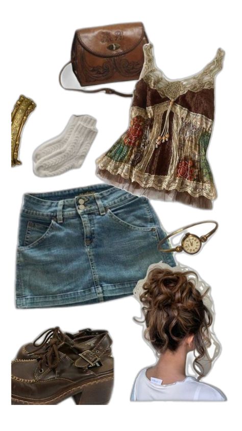 Midwestern Princess Outfit, Summer Dress Outfits Aesthetic, Hippy Aesthetic Outfit, Twee Outfit Aesthetic, 90s Indie Fashion, Summer 2024 Outfits Trends, Hippy Outfits Aesthetic, Thrift Clothes Aesthetic, Twee Aesthetic Outfit