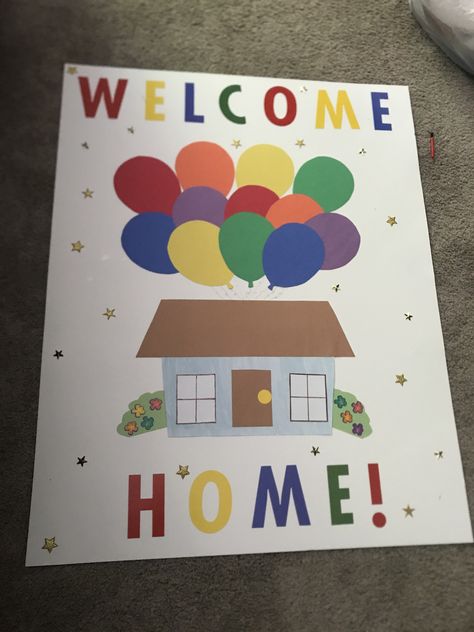 Welcome Home Crafts For Kids, Welcome Home From College Ideas, Welcome Home Drawing Ideas, Welcome Back Cards Ideas Diy, Welcome Home Diy Ideas, Welcome Back Poster Ideas Airport, Welcome Home Cards Diy, Welcome Back Airport Signs, Welcome Home Card Ideas