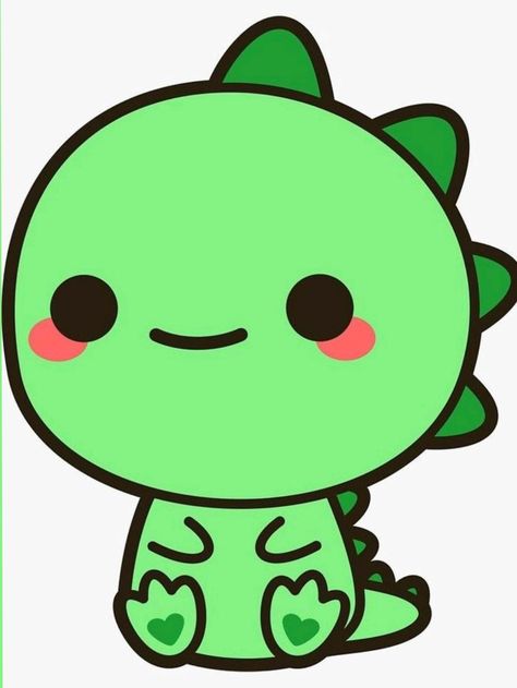 Cartoon Character, Green, Kawaii