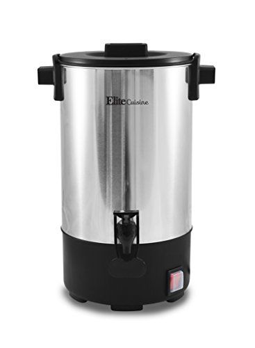 Elite Cuisine CCM-035 30-Cup Stainless Steel Coffee Urn Coffee Maker Water Boiler Stainless Steel Coffee Maker, Wedding Coffee, Coffee Urn, Best Kitchen Gadgets, French Presses, Types Of Coffee, Keurig Coffee Makers, Percolator Coffee, Go Tigers