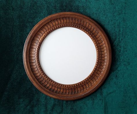 Round frame wooden round frame round picture frame round | Etsy Round Picture Frames, Dressing Design, Mirror Round, Framed Embroidery, Wooden Painting, Hand Embroidery Projects, Wooden Cross, Circle Frames, Picture Frame Display