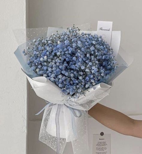 Unique Bridal Bouquets, Blue Flowers Bouquet, Luxury Flower Bouquets, Fancy Flowers, Flowers Bouquet Gift, Nothing But Flowers, Blue Bouquet, Flower Therapy, Beautiful Bouquet Of Flowers