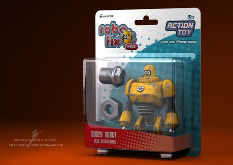 Toy Packaging Design, 3d Karakter, Art Toys Design, Blister Packaging, Low Poly Games, Toy Packaging, Box Packaging Design, Robot Toy, Electronics Design